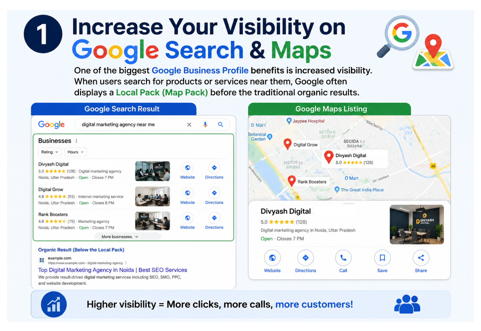 Image Placement Idea: Screenshot showing a Google Search result alongside a Google Maps listing.